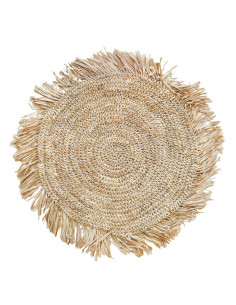 Le Set De Table Fringe Raffia - Rond - Naturel