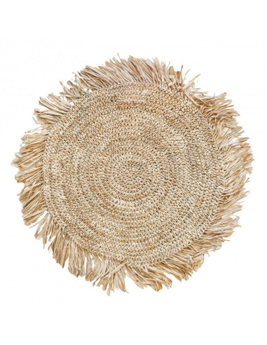 Le Set De Table Fringe Raffia - Rond - Naturel