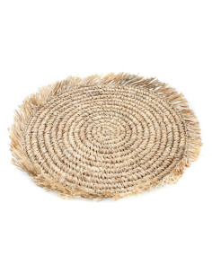 Le Set De Table Fringe Raffia - Rond - Naturel 2