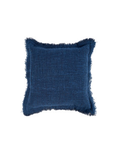 Housse de coussin ? franges azur - Bleu indienBazar Bizar