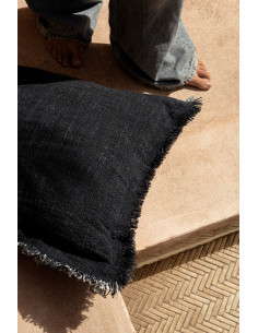 Housse de coussin ? franges azur - Bleu indienBazar Bizar 2