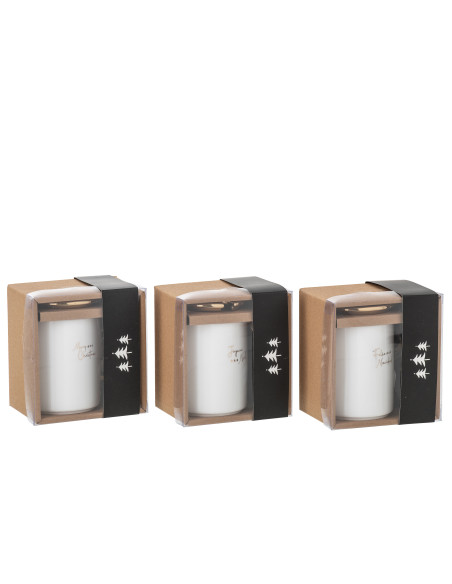 Tasse + Cuillère Noël Céramique Blanc/Or Assortiment De 3J-Line