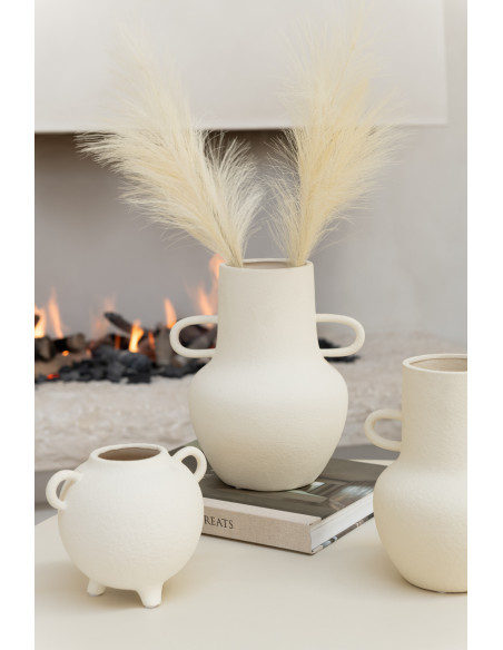 Vase Cruche Ronde en Grès Beige