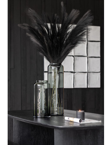 Vase Droit Long Verre Gris PetitJ-Line14007
