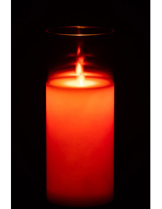 Lampe à LED en verre rouge brillant de grande taille 2