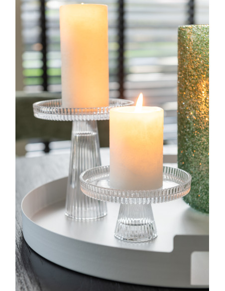 Ensemble de 3 plateaux ronds en métal blancJ-Line
