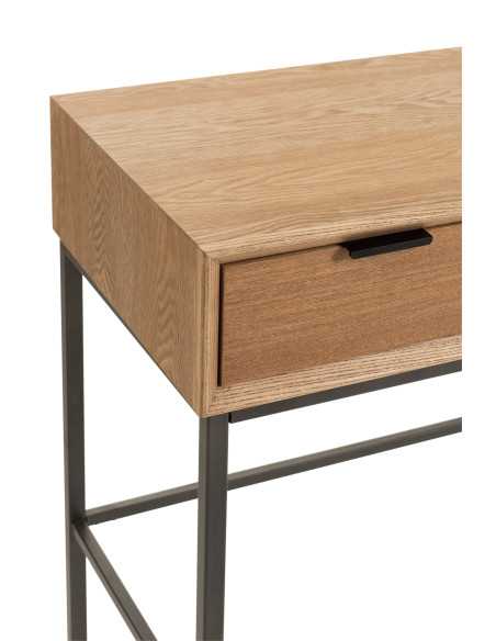 Console 3 tiroirs bois/métal naturelJ-Line15213