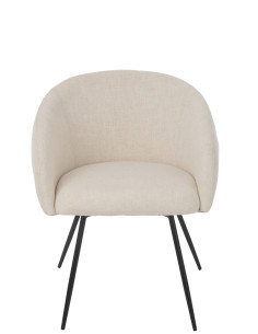 Chaise Pays de Galles en acier/mousse ivoire