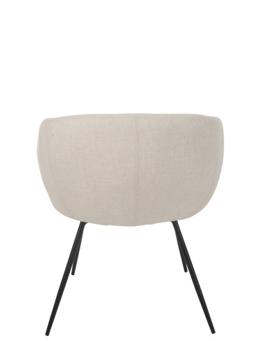 Chaise Pays de Galles en acier/mousse ivoire