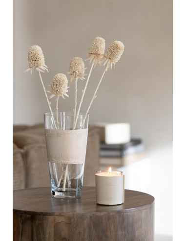 Vase en verre de Delph transparent/beige petitJ-Line30537