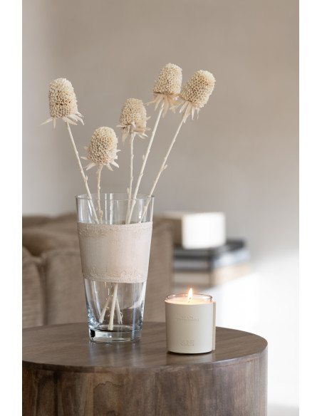 Vase en verre de Delph transparent/beige petitJ-Line30537