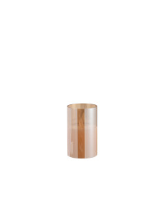 Lampe LED en verre doré brillant petite