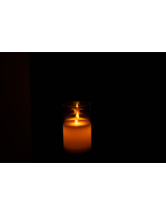 Lampe LED en verre doré brillant petite 2