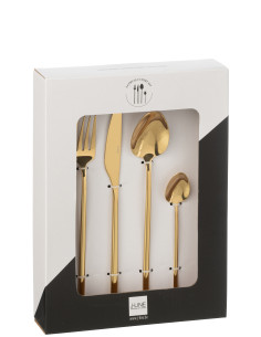 Couverts de table en acier inoxydable brillant doré de 24 piècesJ-Line 2