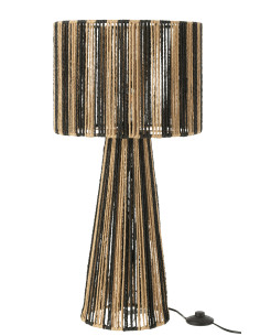 Lampe de table à rayures en métal/papier noir/naturelJ-Line58,60 €