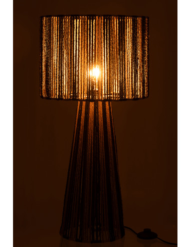Lampe de table à rayures en métal/papier noir/naturelJ-Line58,60 €