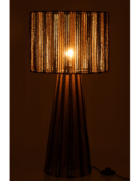 Lampe de table à rayures en métal/papier noir/naturelJ-Line58,60 €