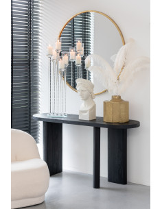 Vase carré en métal doré petitJ-Line45827 2