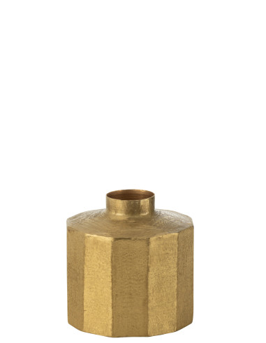 Vase carré en métal doré petitJ-Line45827
