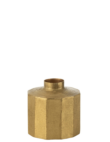 Vase carré en métal doré petitJ-Line45827
