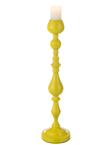 Porte-bougie Monarchie en métal jaune grandJ-Line