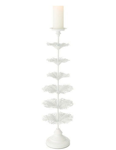 Porte-bougie Arbre Métal Blanc GrandJ-Line