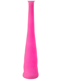 Vase Bouteille Verre Néon Rose GrandJ-Line51249 2