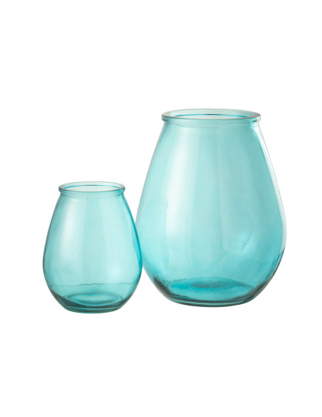 Vase Œuf Verre Aqua GrandJ-Line51212