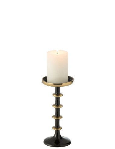 Porte-bougie Boule Métal Noir/Or PetitJ-Line