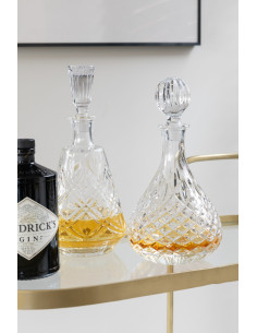Carafe en verre transparent