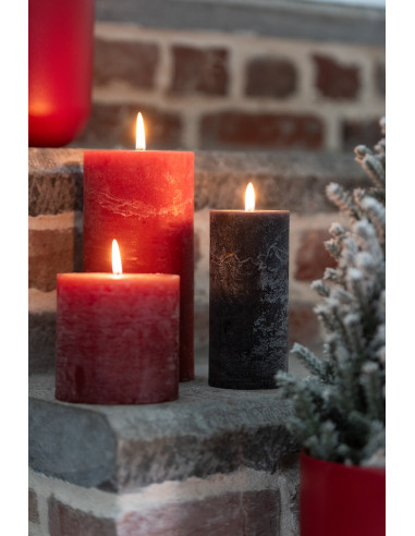 Bougie cylindrique marron/noir L -72H