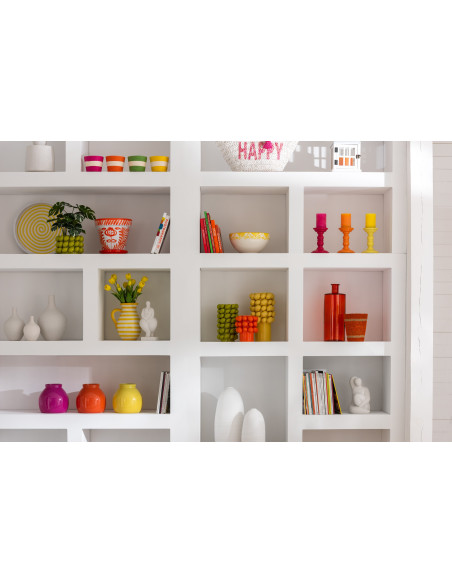 Vase en verre large orange grandJ-Line32792