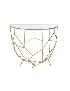 Console Moza Métal/Verre OrJ-Line45850