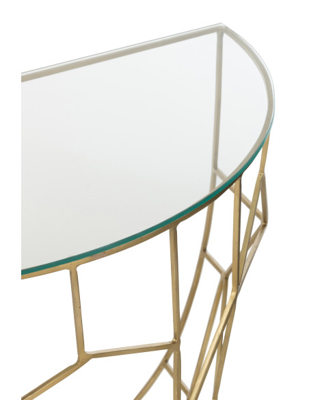 Console Moza Métal/Verre OrJ-Line45850