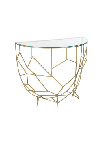 Console Moza Métal/Verre OrJ-Line45850