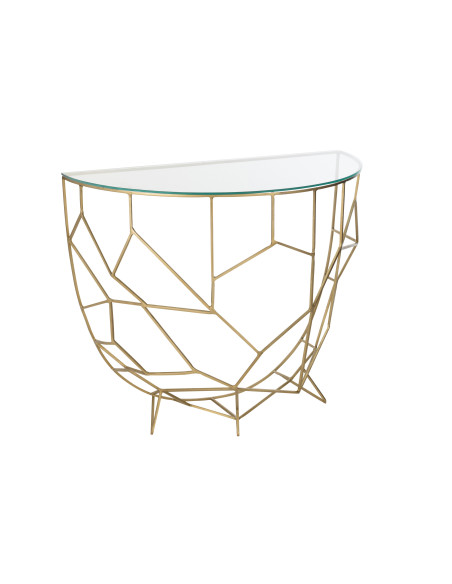 Console Moza Métal/Verre OrJ-Line45850