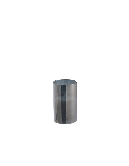 Lampe LED en verre gris brillant petite