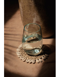Sous-verre en coquillage de seagrass - Blanc 2