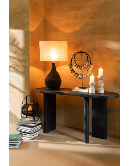 Table en bois de teck noirJ-Line43765