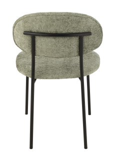 Chaise de salle à manger en textile/métal vert menthe 2