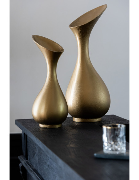 Vase Olivia en aluminium doré petitJ-Line35991