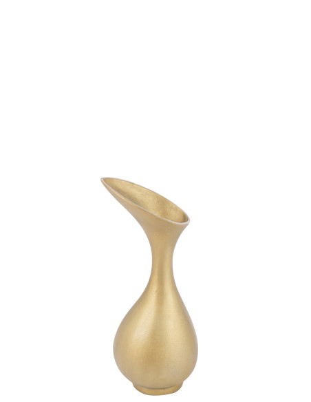 Vase Olivia en aluminium doré petitJ-Line35991