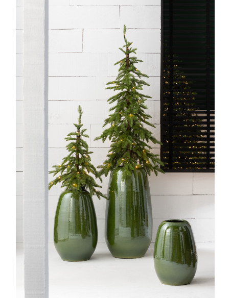 Vase Lola en porcelaine verte petitJ-Line48355