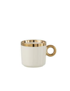 Boîte de 1 tasse en céramique blanche/orJ-Line 2