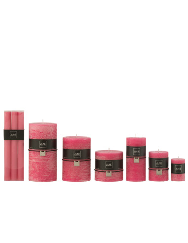 Coffret de 6 bougies de table roses 9HJ-Line