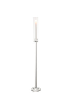 Porte-bougie en verre transparent de taille moyenne MoiraJ-Line