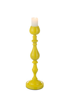 Porte-bougie Monarchie en métal jaune petitJ-Line