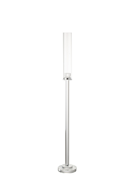 Porte-bougie en verre transparent de taille moyenne MoiraJ-Line