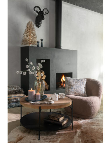 Bougie cylindrique gris foncé XL110h