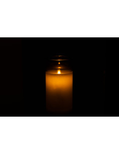 Lampe LED en verre gris moyen brillant 2